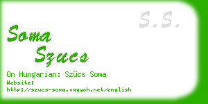 soma szucs business card