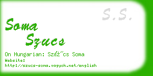 soma szucs business card